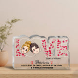 This Is Us - Couple gift for husband, wife, boyfriend, girlfriend, dog lover - Personalized Custom Shaped Acrylic Plaque