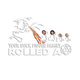 Your Stick Figure Rolled A One - RPG gift for friend, mom, dad, husband, wife, girlfriend, boyfriend - Personalized Decal Full