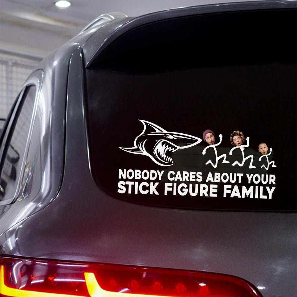 Nobody Cares - Personalized Shark Decal Full