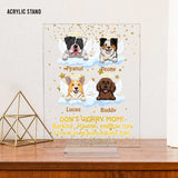 I'm Up In Heaven Having Fun - Personalized Dog Transparent Acrylic Plaque
