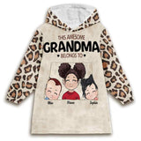 This Grandma Belongs To - Personalized Mother's Day Grandma Blanket Hoodie