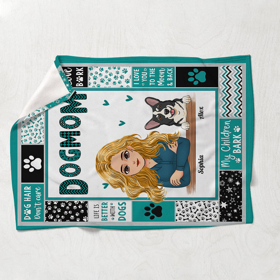 Fur Mom - Personalized Mother's Day Dog Blanket