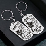 To My Son Crawling Is Acceptable - Baseball gift for son, brother, grandson, dad - Personalized Stainless Steel Keychain