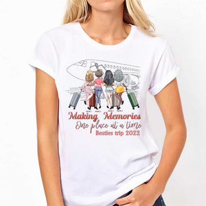 Besties Trip Apparently We're Trouble When We're Together - Personalized Travelling T-shirt and Hoodie