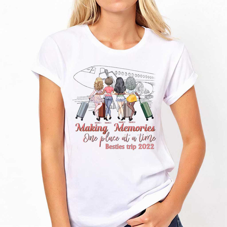 Besties Trip Apparently We're Trouble When We're Together - Personalized Travelling T-shirt and Hoodie