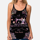 Sewciopath - Personalized Sewing Cross Tank Top and Leggings