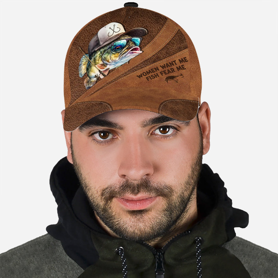 Women Want Me Fish Fear Me - Personalized Fishing Classic Cap