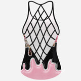 Black Pink Country Girl - Hunting Cross Tank Top and Women Shorts