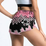 Black Pink Race Girl - Racing Cross Tank Top and Women Shorts