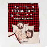 I Love Your Butt - Personalized Couple Blanket