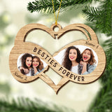 Besties Forever - Personalized Christmas Ornament (Printed On Both Sides)