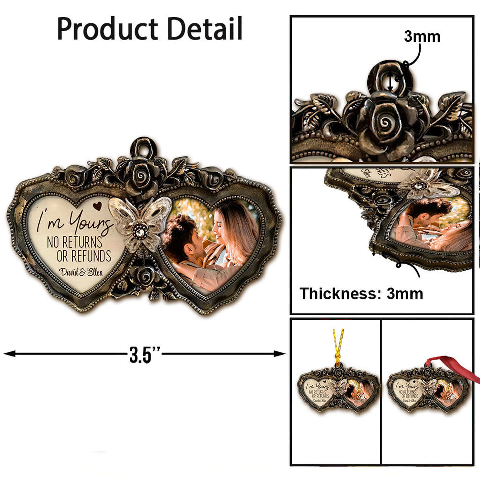 I'm Yours - Personalized Christmas Couple Ornament (Printed On Both Sides)