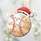 Sport Lovers - Personalized Christmas Baseball Ornament (Printed On Both Sides)