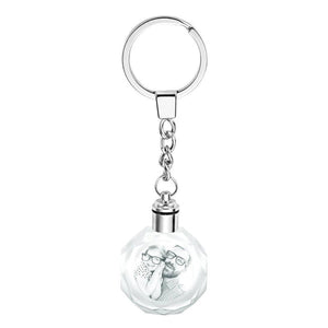 Custom Photo Octagon Crystal Led Light Keychain -  gift for anyone, cat lover, dog lover, who lost a loved one - Personalized Keychain