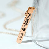 My Favorite Song - Personalized Flexible Square Shaped Bar Necklace