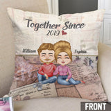 Together Since - Personalized Couple Throw Pillow