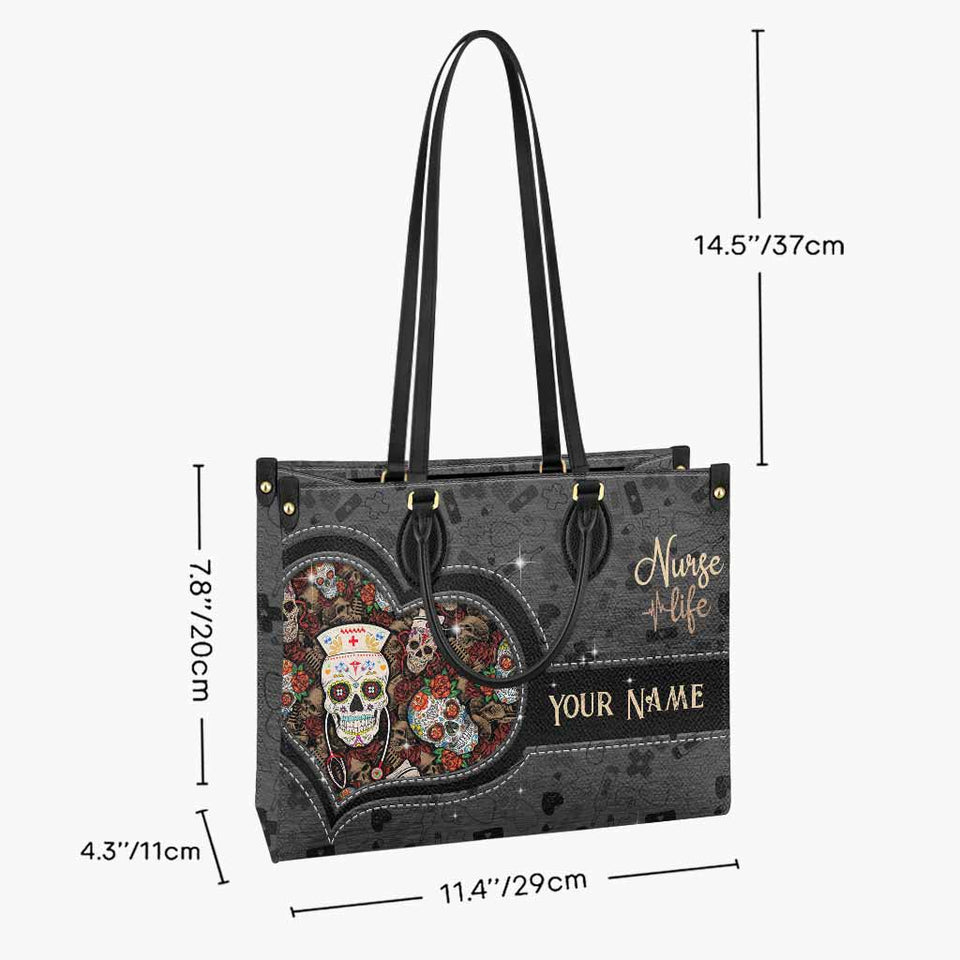 Nurse Life - Personalized Nurse Leather Handbag