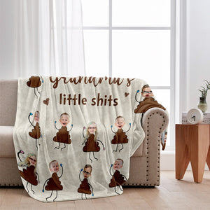 Grandma's Little Cuties - Gift for grandma, mom, dad, grandpa - Personalized Blanket