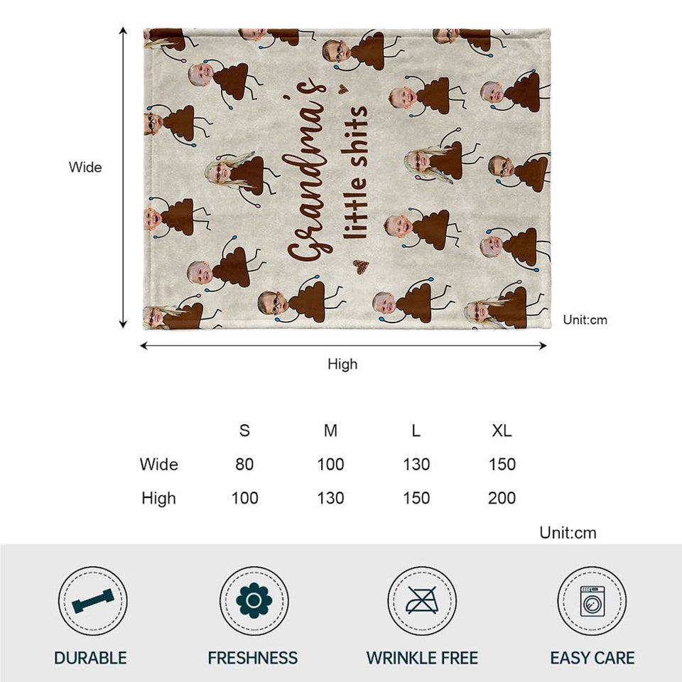 Grandma's Little Cuties - Gift for grandma, mom, dad, grandpa - Personalized Blanket