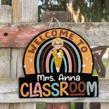Welcome To Classroom - Personalized Teacher Wood Sign