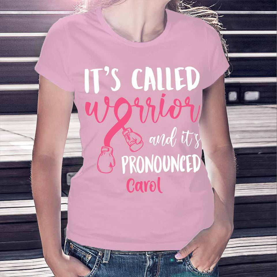 T-shirt et sweat à capuche personnalisés « Guerrière » pour la sensibilisation au cancer du sein