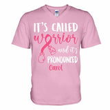 T-shirt et sweat à capuche personnalisés « Guerrière » pour la sensibilisation au cancer du sein