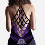 Salty Lil' Witch Purple Triple Moon - Personalized Witch Cross Tank Top