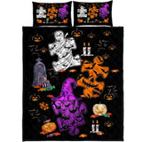 Parure de lit courtepointe pour la sensibilisation à l'autisme - Joyeux Halloween