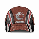 Love Fishing - Personalized Classic Cap With Metal Pattern Print