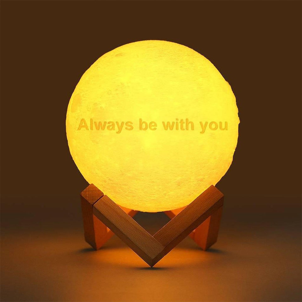 Any Photo - gift for cat lover, dog lover - Personalized Photo Moon Lamp
