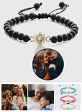 Flower For You - Personalized Photo Projection Beads Bracelet With Sunflower