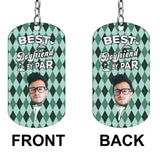 Best Dad By Par - Golf gift for dad, him, boyfriend, husband, grandpa - Personalized Stainless Steel Keychain