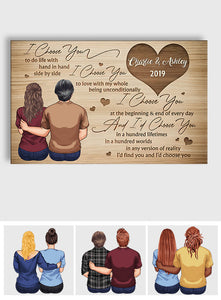 I Choose You - Personalized Couple Canvas And Poster