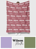 Custom Name Pattern - Personalized Sibling Blanket