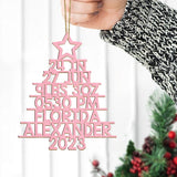 Baby's First Christmas - Gift for Newborn, mom, dad - Personalized Ornament