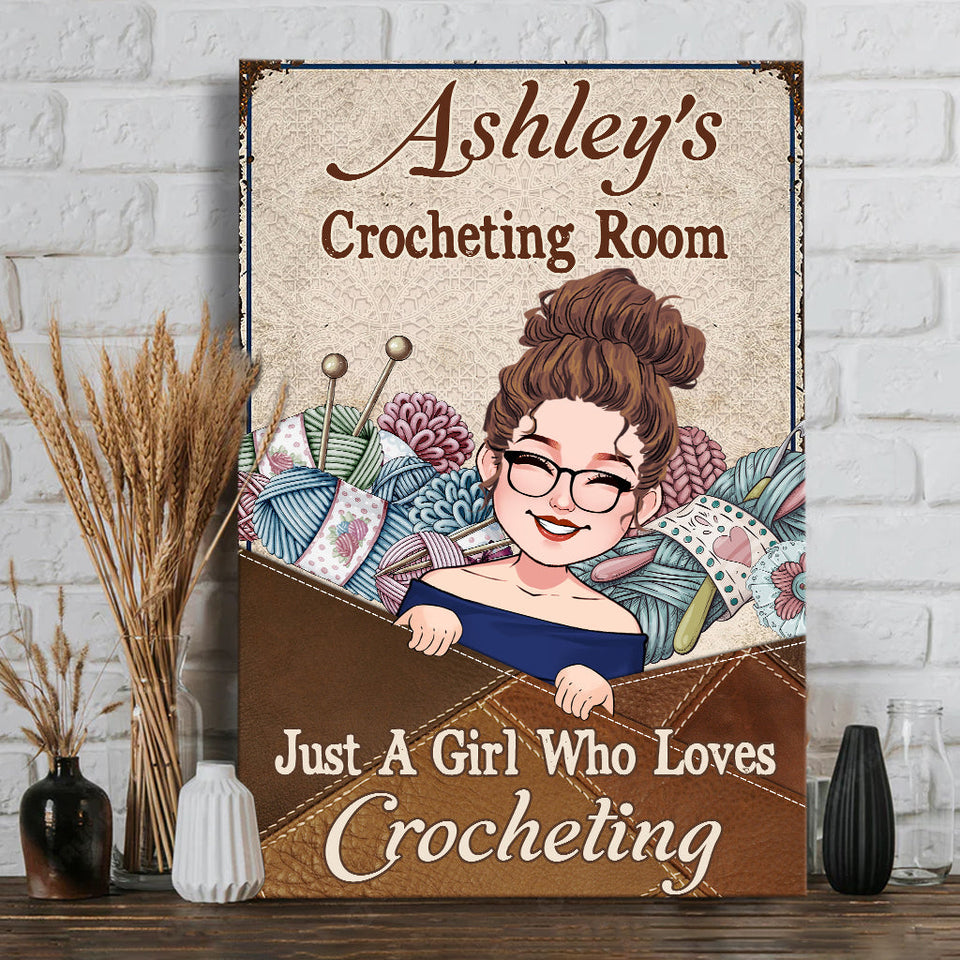 My Knitting Room - Personalized Knitting Canvas And Poster