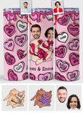 My Favorite Place Is Inside Your Hug Heart Candy - Personalized Couple Skinny Tumbler