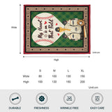 My Heart Is On That Field - Personalized Baseball Blanket
