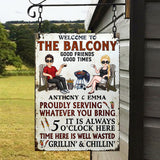Welcome To Our Patio Bar - Personalized Backyard Rectangle Metal Sign