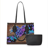 Salty Lil' Beach - Personalized Turtle Leather Handbag