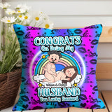 Congrats On Being My Husband - Personalized Husband And Wife Throw Pillow
