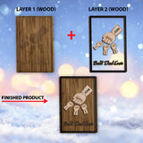 Best Dad Ever - Personalized Father 2 Layered Wood Sign / Wood Plaque