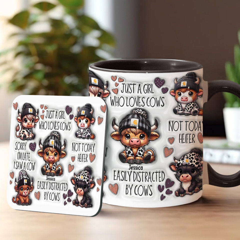 Just A Girl Who Loves Highland Cows - Personalized Accent Mug