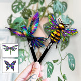 Stunning Hummingbird, Bee, Butterfly... - Personalized Gardening Plant Marker Stake