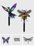 Stunning Hummingbird, Bee, Butterfly... - Personalized Gardening Plant Marker Stake