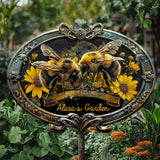 Bee Garden - Personalized Gardening Cut Metal Sign