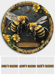 Your Garden - Personalized Gardening Round Metal Sign