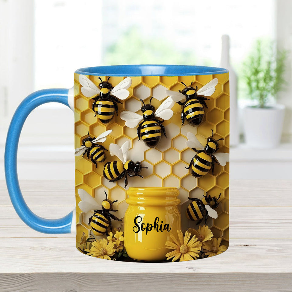 Gardening Stunning Bee - Personalized Gardening Accent Mug