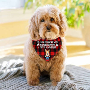 I'm Telling You I'm Not A Dog - Personalized Couple Dog Pet Bandana