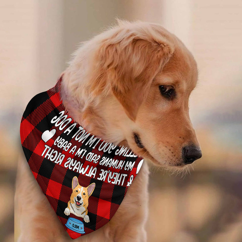 I'm Telling You I'm Not A Dog - Personalized Couple Dog Pet Bandana